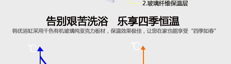 1.65米純亞克力浴缸海景玻璃窗單人方形浴盆主題酒店高檔會所浴缸